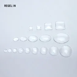 REGELIN 50pcs/lot 8-30mm Round/Oval/Square Flat Back Clear Glass Cabochon Transparent DIY Fashion Jewelry Promotion 2017 Fashion