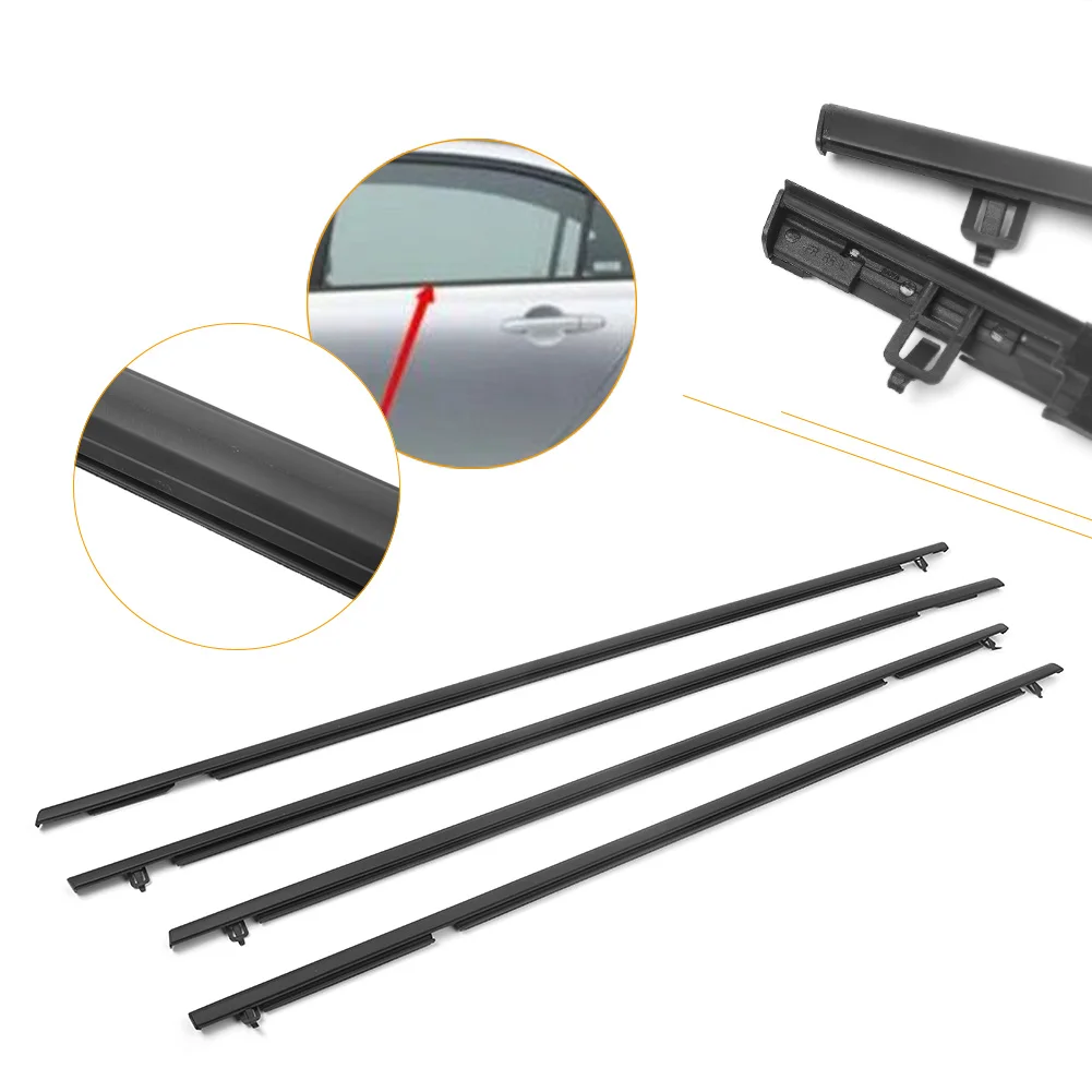 Car Window Weatherstrips Moulding Seal Belt Weather Strip For Honda Civic 2006 2007 2008 2009 2010 2011 4PCS/SET Rain Waterproof