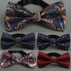 RBOCOTT-Laço Dourado Paisley Masculino, Bow Knot Casamento Empresarial, Laços Azul e Preto, Acessórios para Festa do Noivo