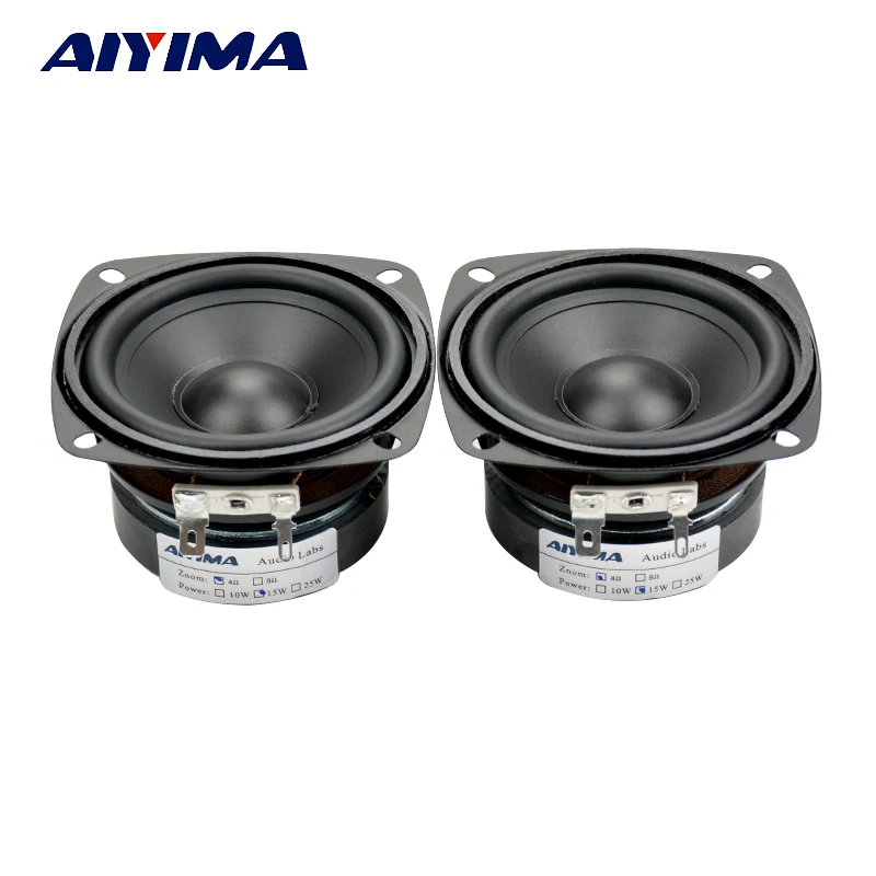 

AIYIMA 2Pcs Audio Portable Speakers 3Inch 4 8 Ohm 15W Waterproof Full Range Bass Outdoor Loundspeaker for Home Theater DIY