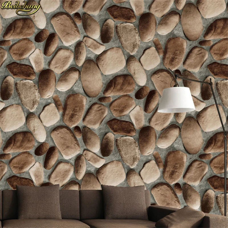 

beibehang 3D Simulation Goose Stone Stone papel de parede Rock Culture Stone Cafe Hotel Wall Wallpaper wall papers home decor