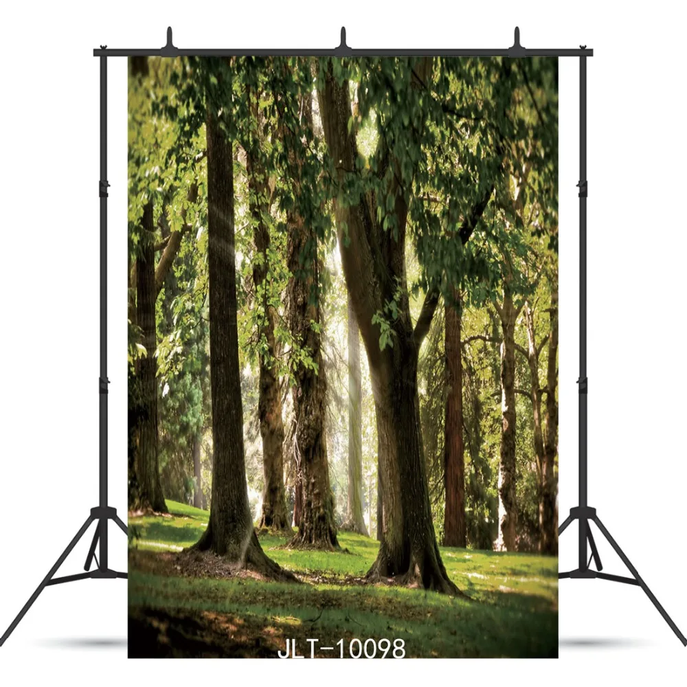 Sunlight Forest Grass Scenery Vinyl Photography Backdrop For Wedding Party Children Adult Background Photo Booth Shoot Studio