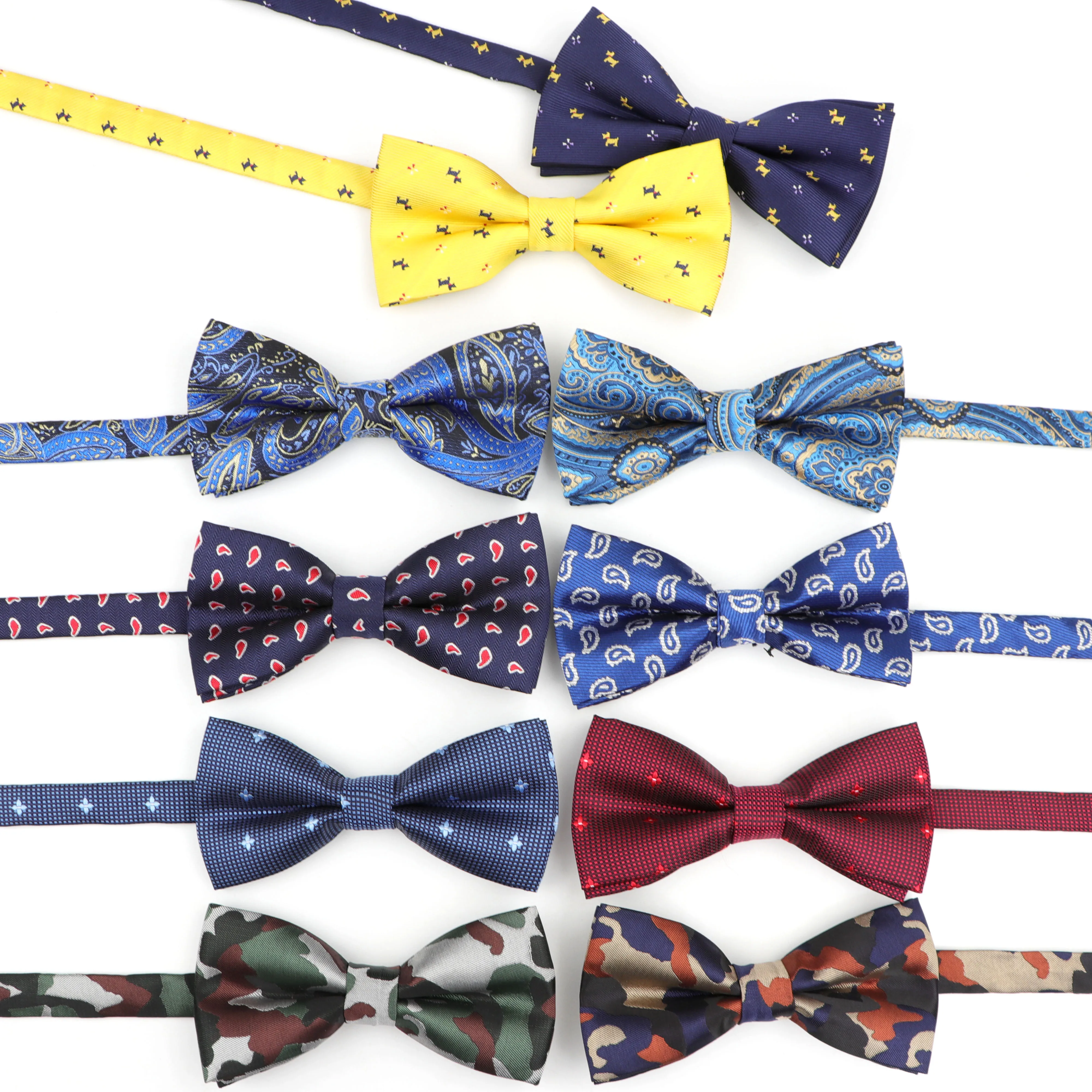 New Polyester Bowtie For Men Fashion Casual Floral Animal Camouflage Men's Bow ties For Business Dress Shirt Gift