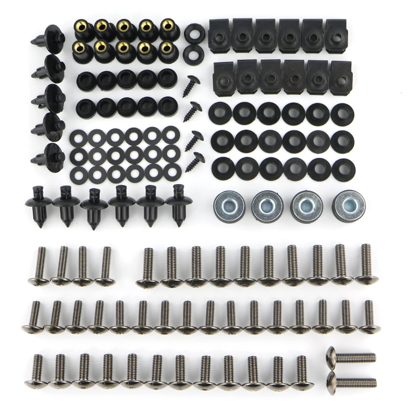 Passend für Suzuki GSXR 1000 GSX-R1000 2001–2018 GSX-S1000F 2015–2018, komplettes Vollverkleidungsschrauben-Set, Karosserie-Abdeckungsschrauben