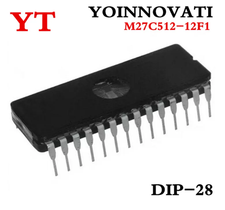  10pcs/lot M27C512-12F1 27C512 EPROM UV 512KBIT 120NS DIP-28 IC best quality