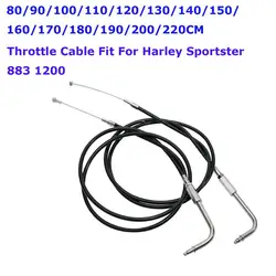 Motorcycle 80cm-220cm Throttle Cable Wire For Harley Sportster XL883 XL1200 Roadster Anniversary Super Low Nightster Custom 883C