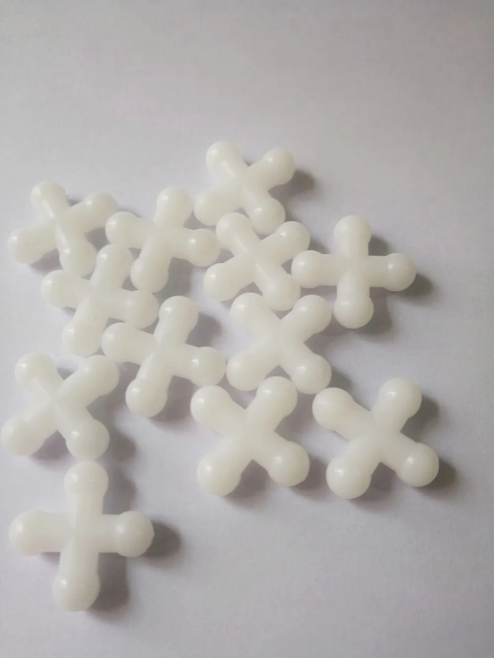 

21x6.5mm white cross shape plastic joint beads fit for 9.5mm skeleton joint for toy joint skeleton accessories--30pcs/lot