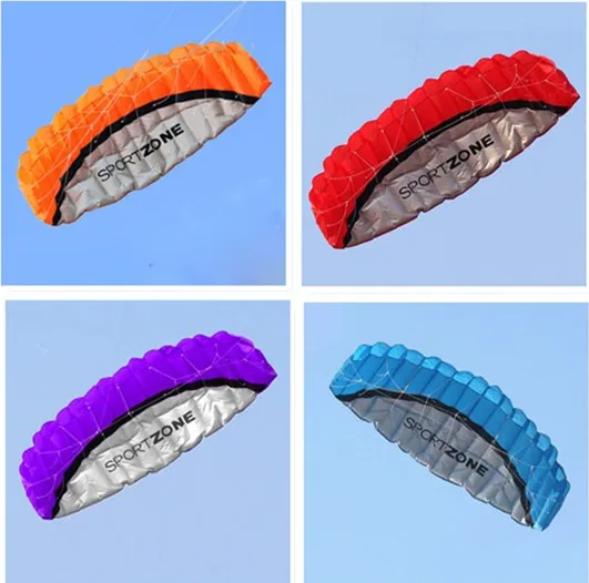 High Quality 1.8 m Dual Line 4 Colors Parafoil Parachute Sports Beach Kite Easy to Fly