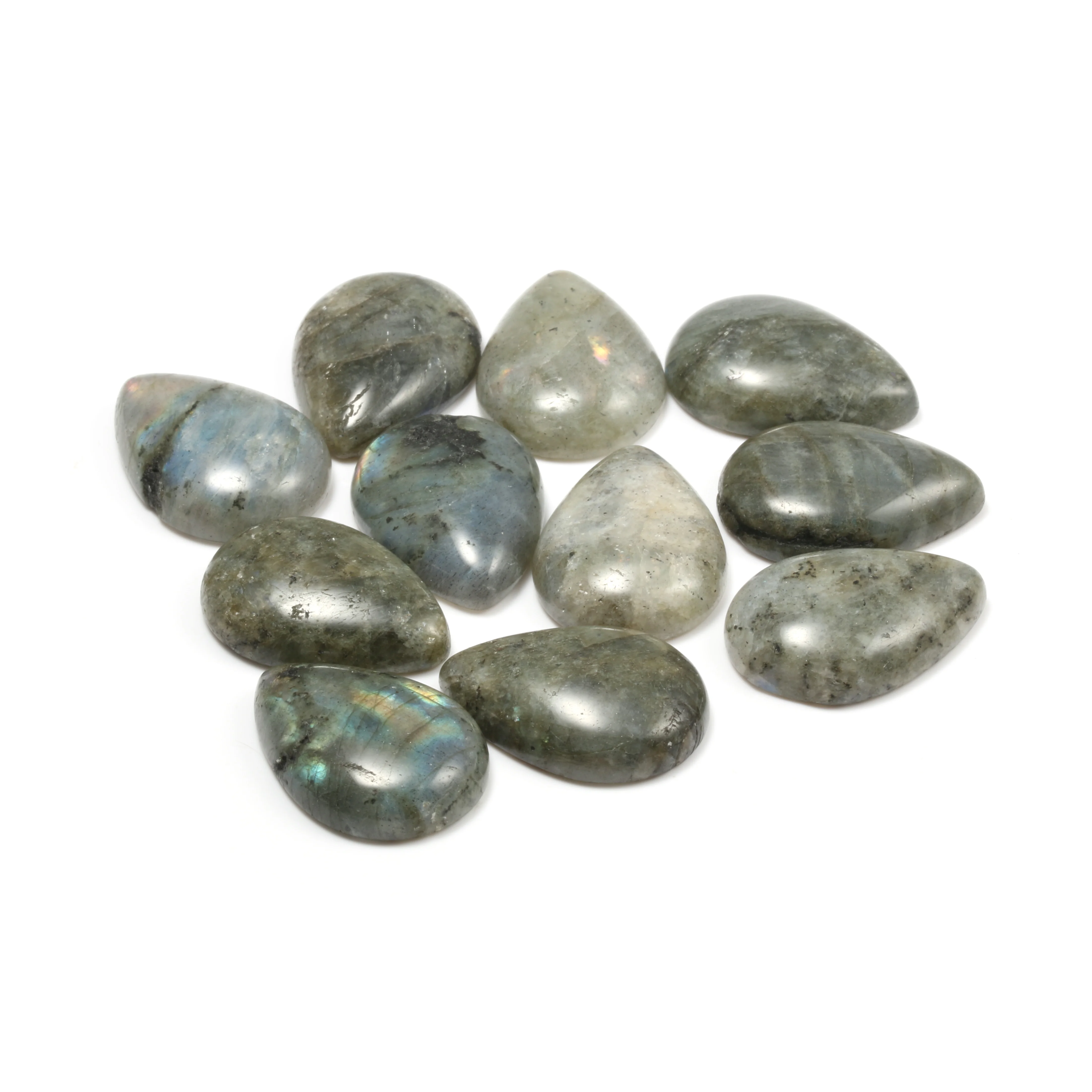 

Natural Flash Labradorite Stones Cabochon 12*16, 13*18, 15*20, 18*25 mm Water Drop Shape No Hole for Making Jewelry