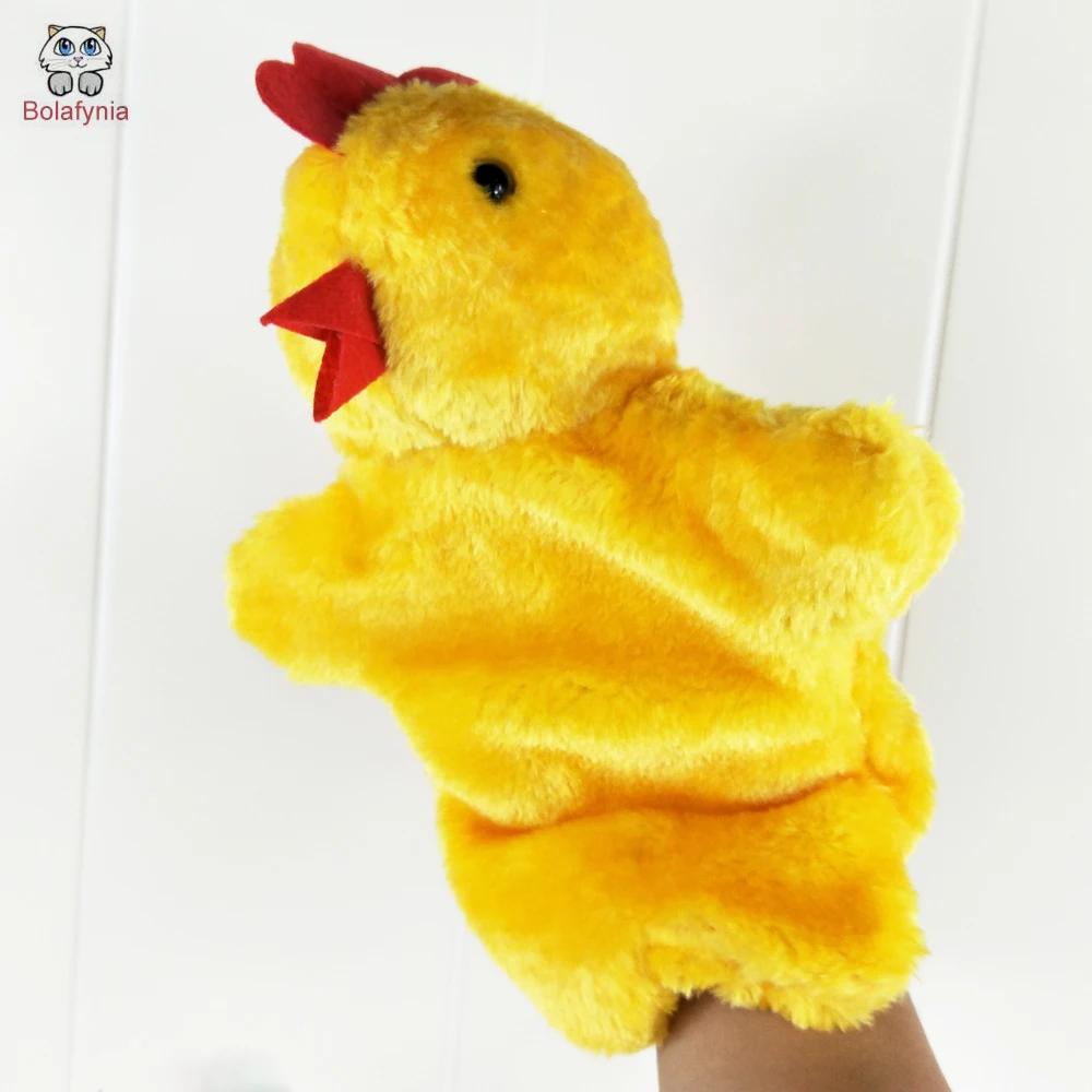 

Children Hand Puppet Stuffed Plush Toy Small Cock Hen Chicken