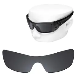 OOWLIT Polarized Replacement Lenses of Black Dark Grey for-Oakley Batwolf OO9101 Sunglasses