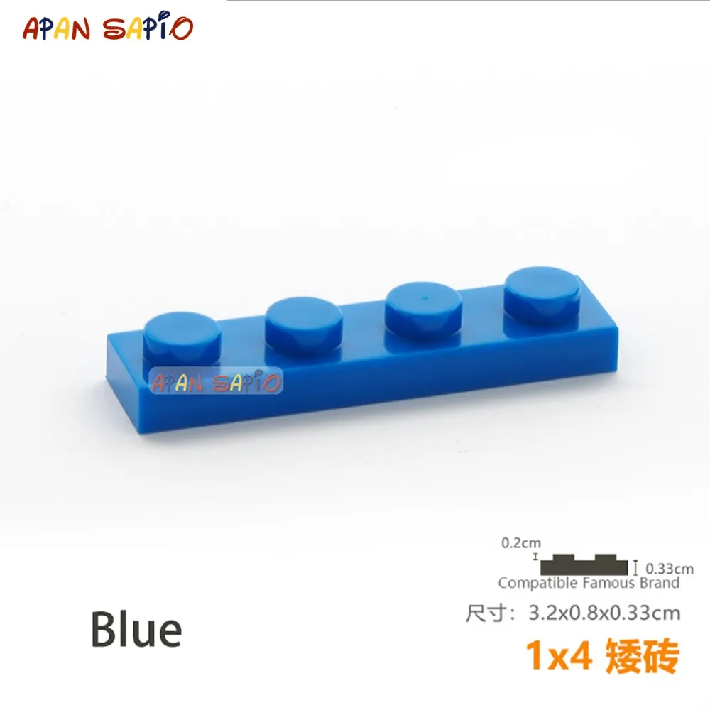 Bloques de construcción DIY para niños, finos 1x4 bloques de construcción, ensamblaje educativo, juguetes de construcción para niños, tamaño Compatible con 3710, 30 piezas por lote