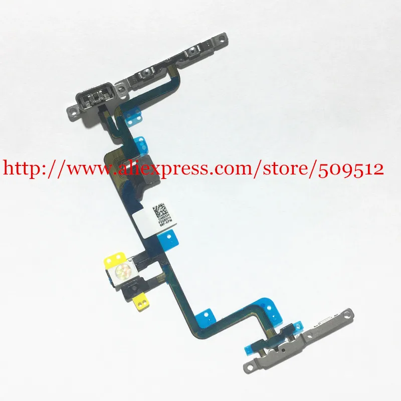 5pcs  with Metal High quality Mute Volume Silent Flex Cable For iPhone 7 4.7