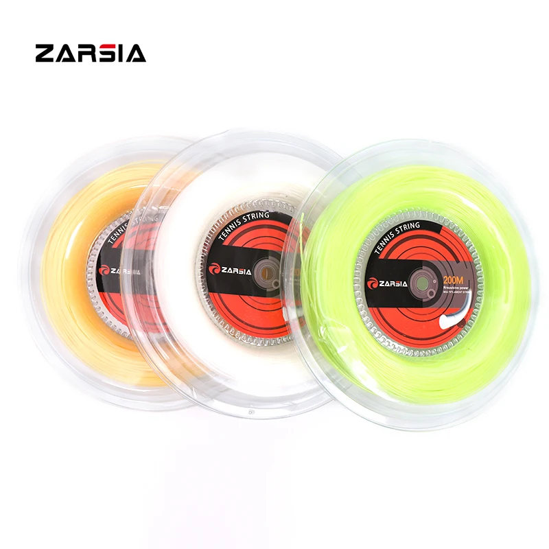 

1 Reel ZARSIA Nylon Soft Tennis String 200m Durable Control Tennis Racket Training tennis String 56-59 Lbs