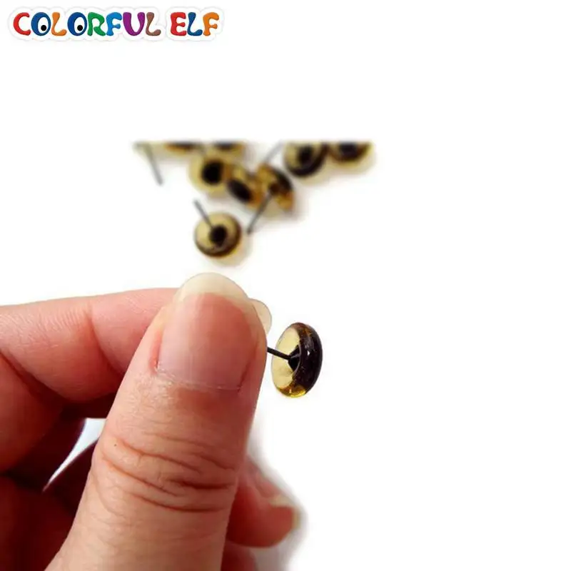 Brown Color Glass eyes 100ps 3mm-12mm Wholesale Glass Eyes On Wire Pins