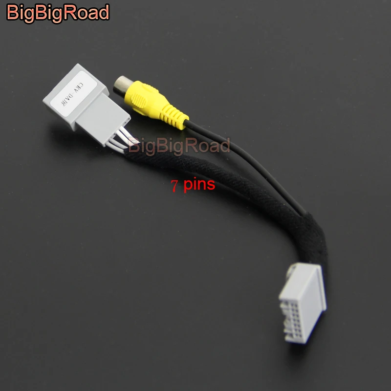

BigBigRoad For Honda CRV CR-V / Civic 2011 -2015 2016 Car Adapter Connector Wire Cable Rear View Camera Original Video Input RCA