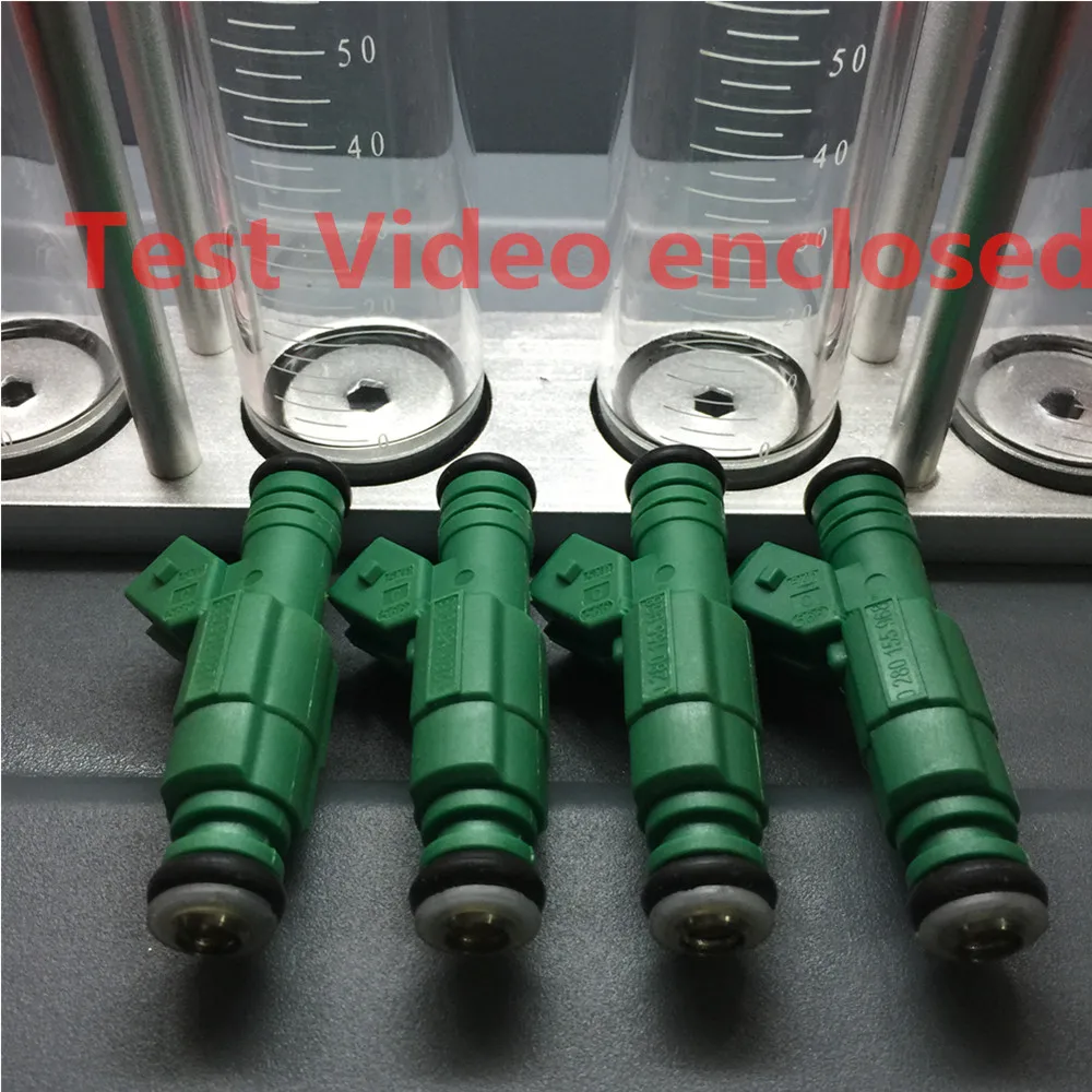 

Test video enclosed 8 pcs "Green Giant " 440cc fuel injector 42lbs 0280155968 0280 155 968 for volvo audi TT s4 1.8T