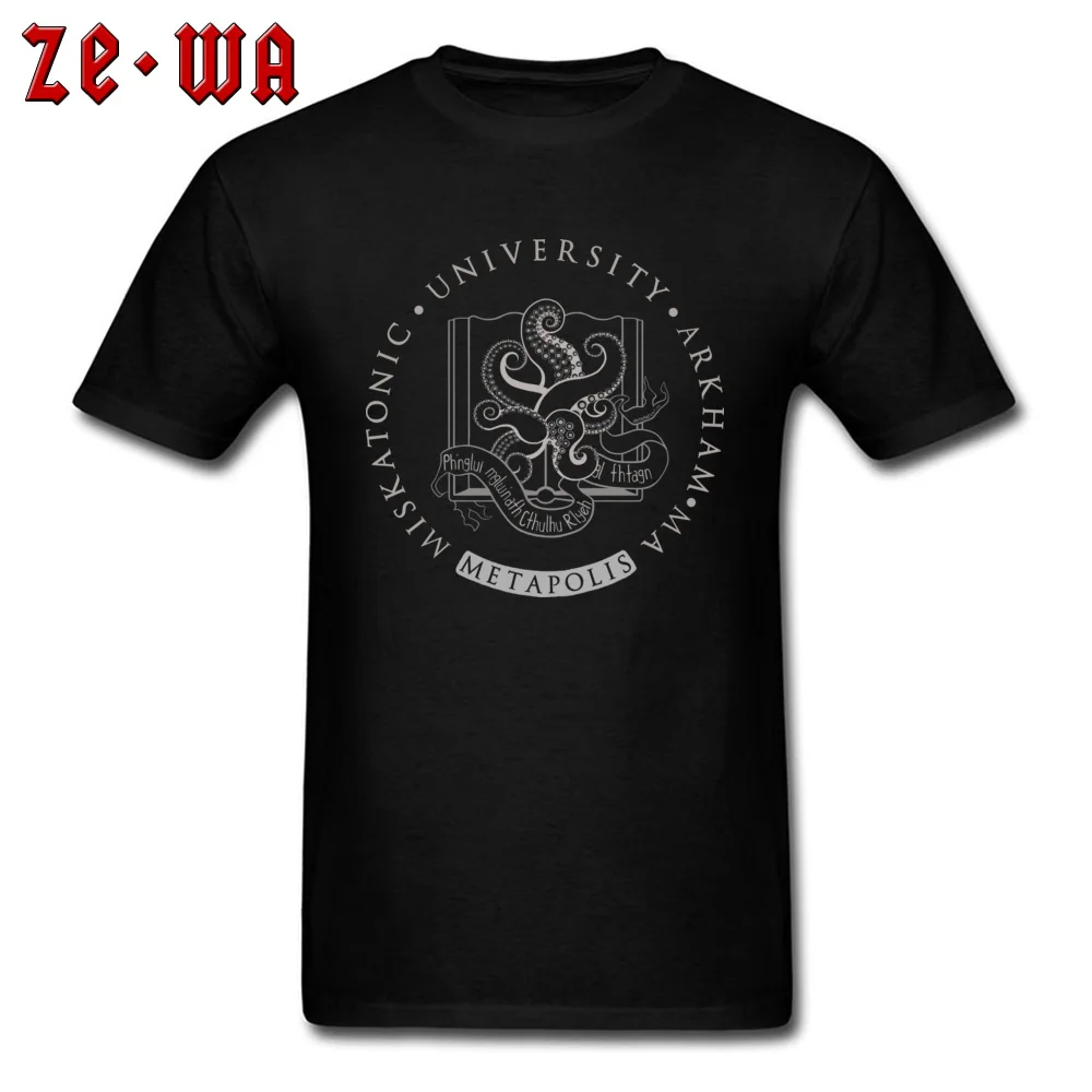 2018 New T Shirt O-Neck Pure Cotton Sleeves Tshirt Men Cool Clothing T-Shirt Light Cthulhu in Miskatonic University at Metapolis