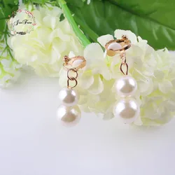 JIOFREE High Quality No harm Clip Earrings Imitation Pearl non Piercing Earring Lovely Fashion girl Earrings Jewelry Wholesale