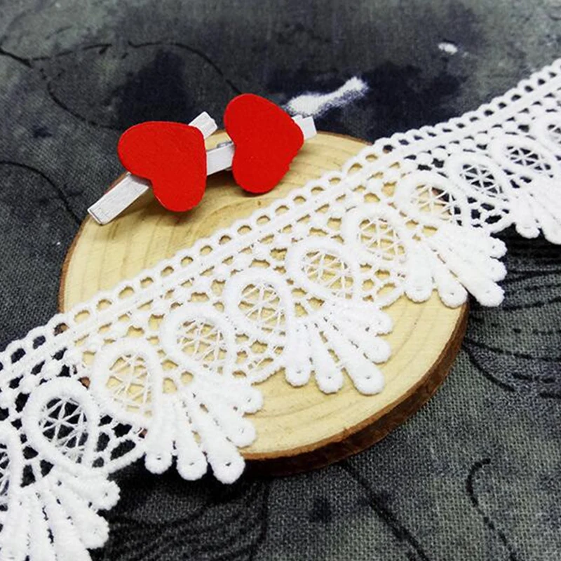 1 Yard Cockscomb Water Droplets Grid Water Soluble Embroidery Lace Ribbon 45mm Lace Trim Apparel Sewing Accessories Trimming DIY