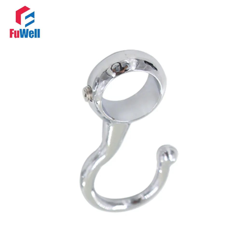6pcs Zinc Alloy for 25mm Dia. Tube Pipe Hooks Hanger Kitchen Cabinet Clothes Household Organizer Hanger Coat Waterproof Hook