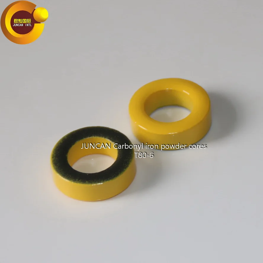 T80-6 High Frequency RF Carbonyl Iron Powder core Magnetic Cores OD:20.5*ID:12*HT:6.35