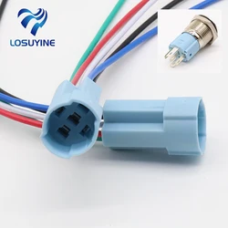 16mm push button switch flat pins type switch connector pushbutton switch socket