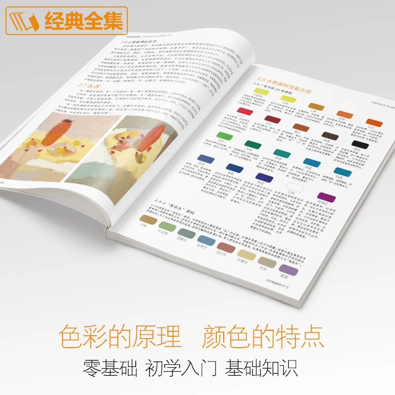 Barva basics tutorial book:china akademie z jemný umění učitel na učit jejích na líčit barvivo zero-based entry-painting kniha