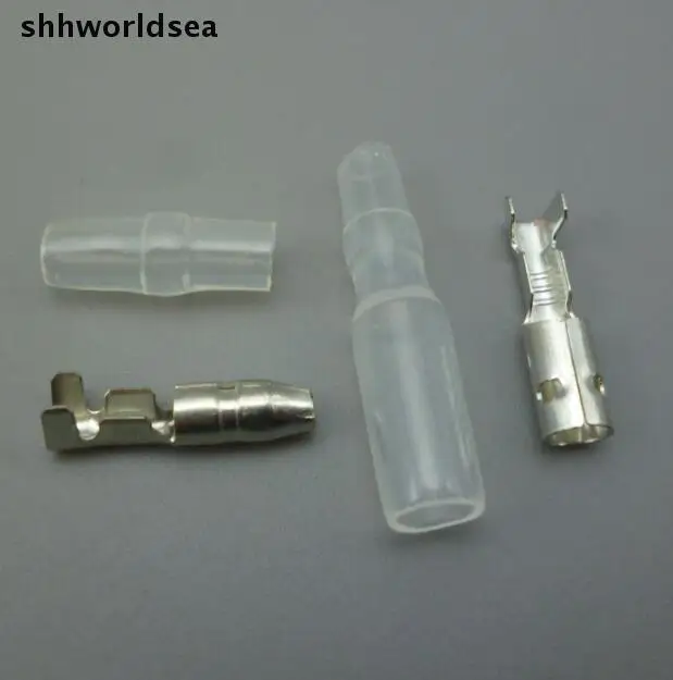 

Shhworldsea 4.0 car Bullet Butt terminal crimp terminal car electrical wire spade connector diameter 4mm 1 pin 100sets=400pcs