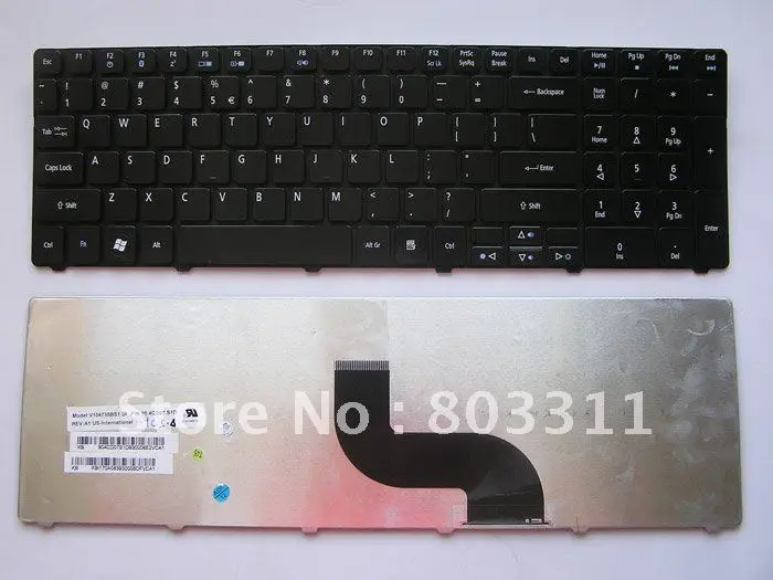 

New Glossy Black US keyboard for ACER Aspire 5410 5739 5739G 5810 5810T 5810TG 5810TZ