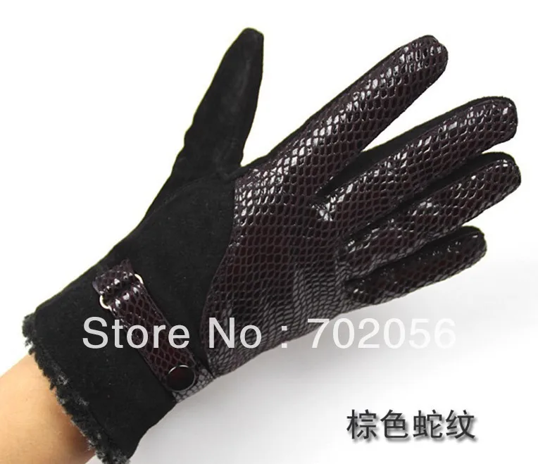 

winter ladies Genuine Leather gloves skin gloves LEATHER GLOVES mixed color 12pairs/lot #3127