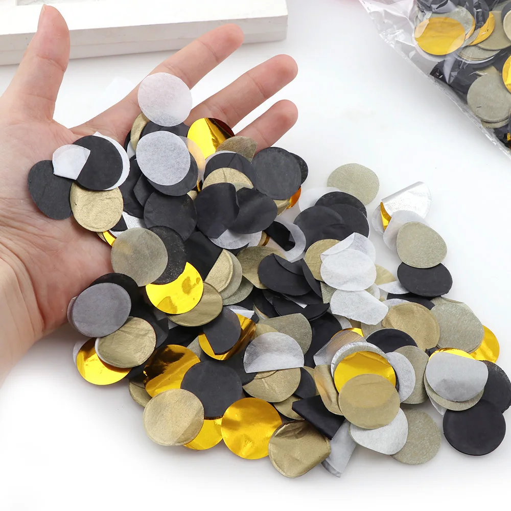 1000pcs/bag  paper Confetti Mix Color for wedding birthday party decoration round Tissue for clear balloons 2.5cm