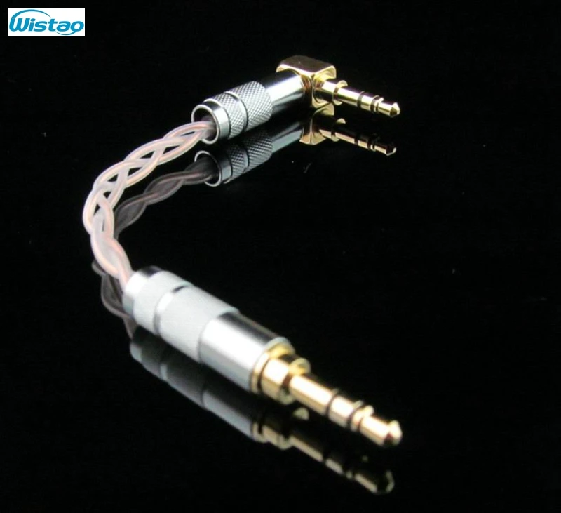 Enchufe de auriculares de ángulo recto de 3,5mm, Cable de grabación de auriculares HIFI original de Taiwán, de cobre puro, Envío Gratis