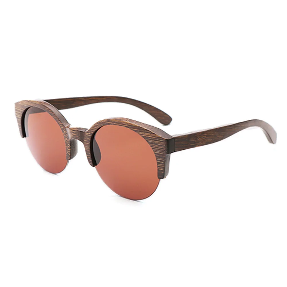 BerWer Brown Color Bamboo Sunglasses Men Wooden Sun Glasses Women Brand Wood Glasses Oculos De Sol Masculino