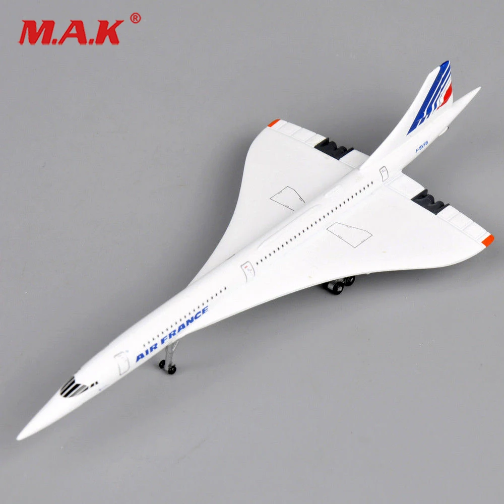 1:400 Diecast Airplane Model Concorde Air France 1976-2003 Alloy Airliner for Kids Collectible Display Toy