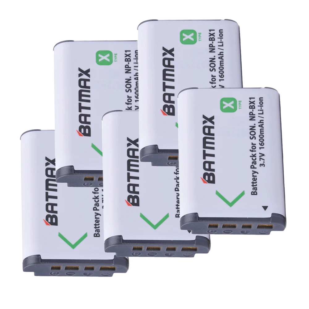 5Pcs NPBX1 NP-BX1 NP BX1 Battery Packs + LCD Dual USB Charger for Sony DSC RX1 RX100 AS100V M3 M2 HX300 HX400 HX50 HX60 GWP88