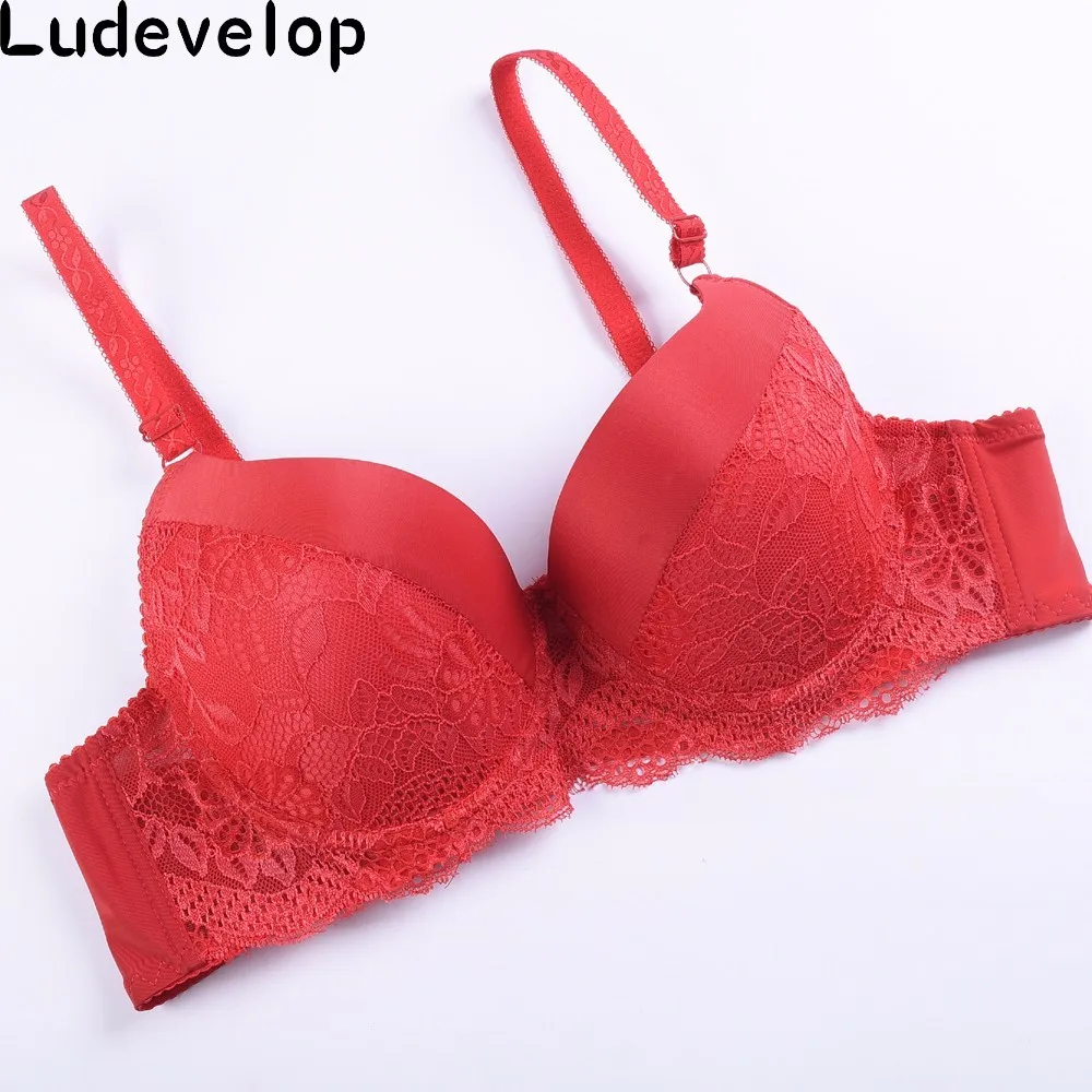 Ludevelop ABC sexy bra lace push up women underwear cotton refreshing bras France lingerie for women