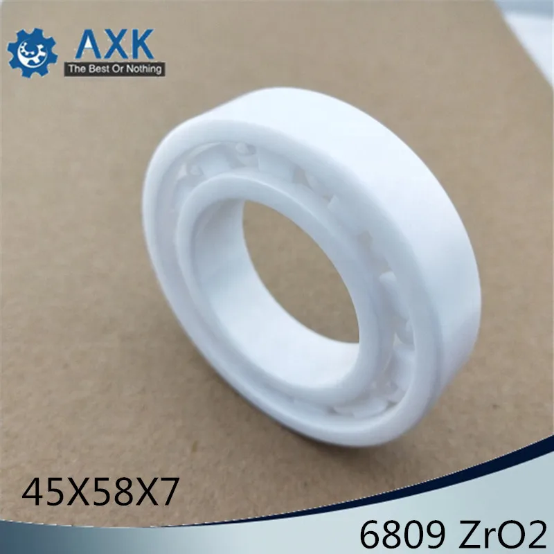 

6809 Full Ceramic Bearing ( 1 PC ) 45*58*7 mm ZrO2 Material 6809CE All Zirconia Ceramic 6809 Ball Bearings