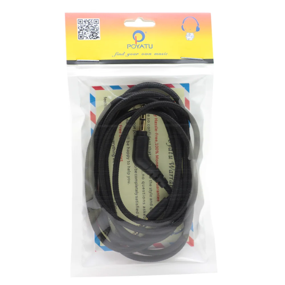 POYATU-Cable auxiliar para auriculares, Conector de Audio macho a macho de 3,5mm, para V-MODA, Crossfade, M-100, LP, LP2, M-8, V-80, para coche