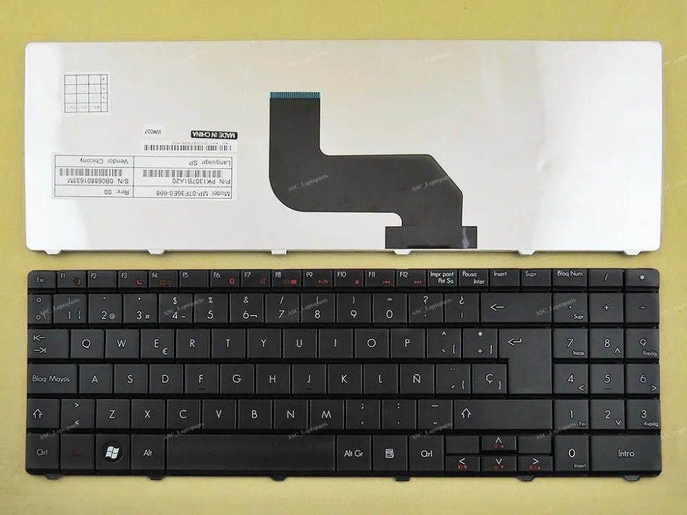 

Клавиатура Teclado SP испанская для ноутбука, для GATEWAY NV73 NV74 NV78 NV79 EC54 EC58, Черная