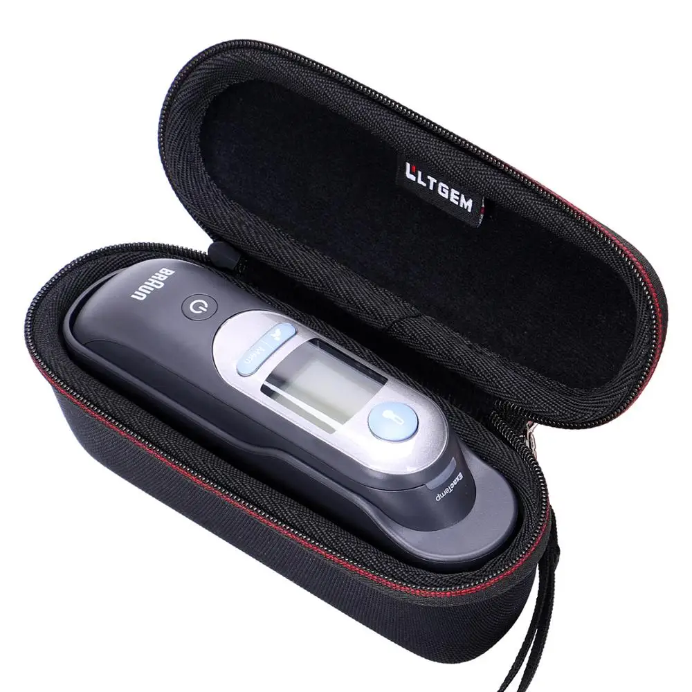 LTGEM EVA Shockproof Carrying Hard Case for Braun Digital Ear Thermometer ThermoScan 5 IRT6500 & Braun ThermoScan 7,(Only Case)