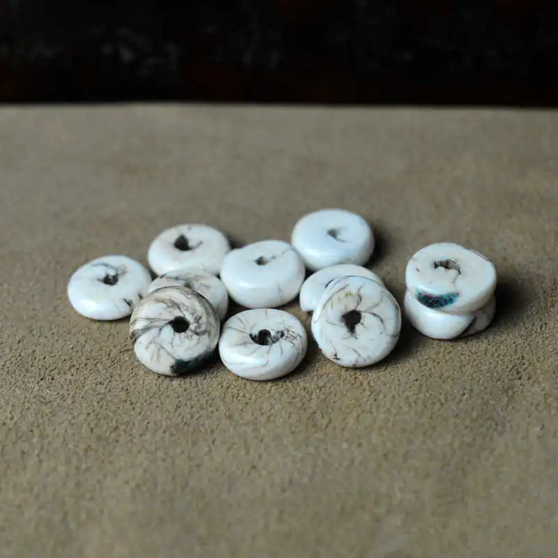 10Beads Nepal Old Naga Conch shell Coin Beads 17-18mm Tridacna Button TSB0293