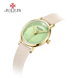 Julius New Arrival Slim Leather Strap Quartz Watches Women Brand Luxury Watch Logo Water Resistant Clock Relojes Mujer JA-963