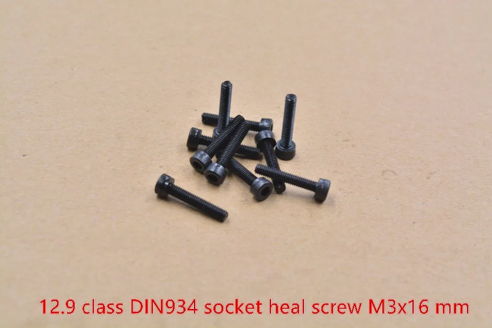 High strength alloy steel screw DIN912 M3x16  12.9 class socket heal  hexagon  head cap  10pcs