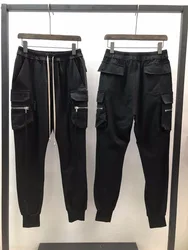 Viser de survêtement gothiques cargo en coton pour hommes et femmes, pull haut, pantalons Hip Hop monochromes, vêtements décontractés, théâtre en couture, printemps et automne