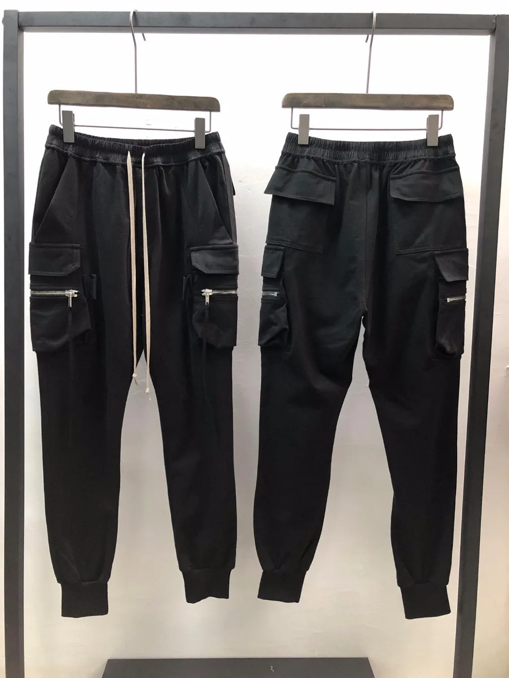 Owen Seak mężczyźni Casual Cotton Cargo Gothic odzież męska spodnie dresowe wiosna jesień kobiety wysoki sweter Hip Hop jednolite, luźne spodnie