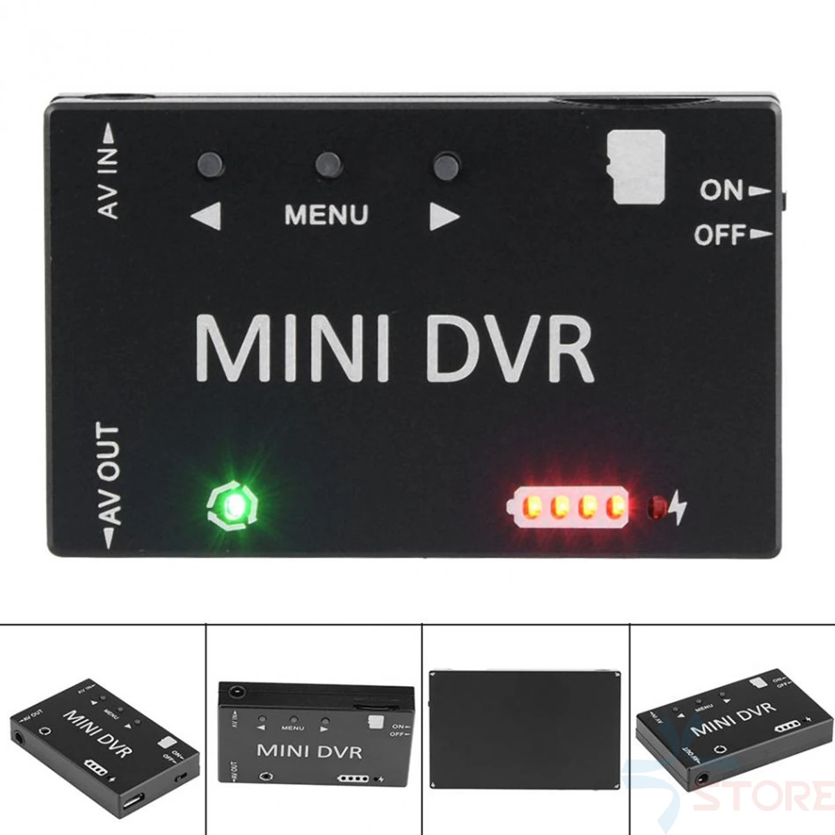 Mini FPV DVR Module NTSC/PAL Switchable Built-in Battery Video Audio FPV Recorder for RC Models Racing FPV Drone