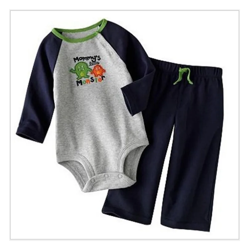 2024 Baby Boys Clothing Suit Long Newborn Jumpsuit pants Monsrer Monster bodysuits pp pants  baby clothes