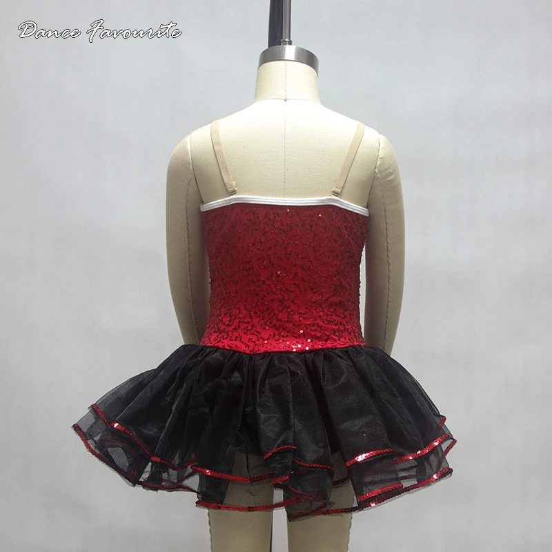 Dance Favourite Red sequin bodice ballet tutu girl stage performance dance costume ballerina dance tutu