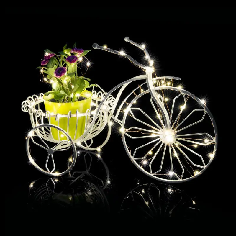 50pcs/lot CR2032 Battery Operated 2M 20LED Micro Waterproof Silver Copper Wire LED Fairy String Light, Wedding Christmas Decor